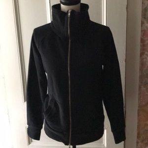 Jcrew zip up mock neck sweatshirt S/M Black